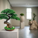 Preserved Bonsai tree in a ceramic pot