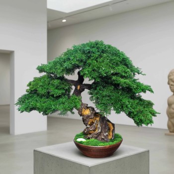 Juniper preserved bonsai tree 38 cm home decor